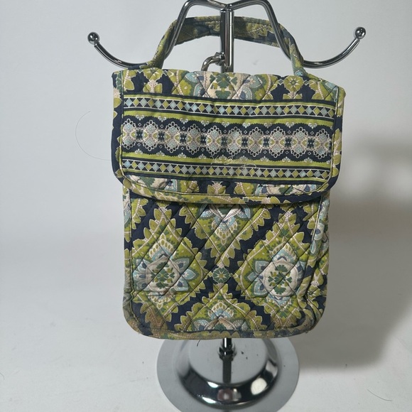 Vera Bradley Green and Black Crossbody Bag Quilted Design - Picture 1 of 9